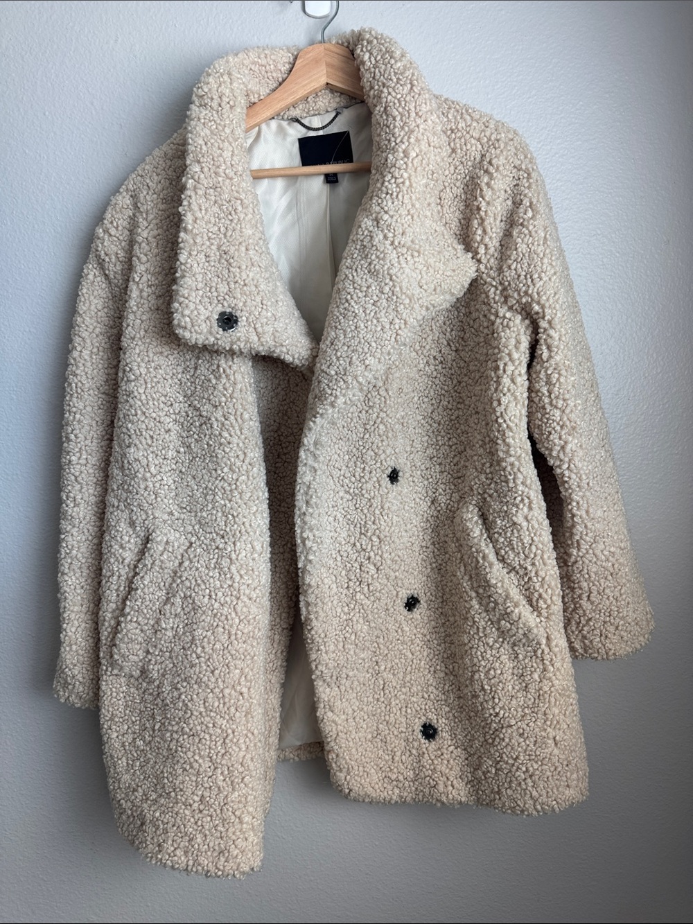 Banana Republic Cream Sherpa Teddy Coat